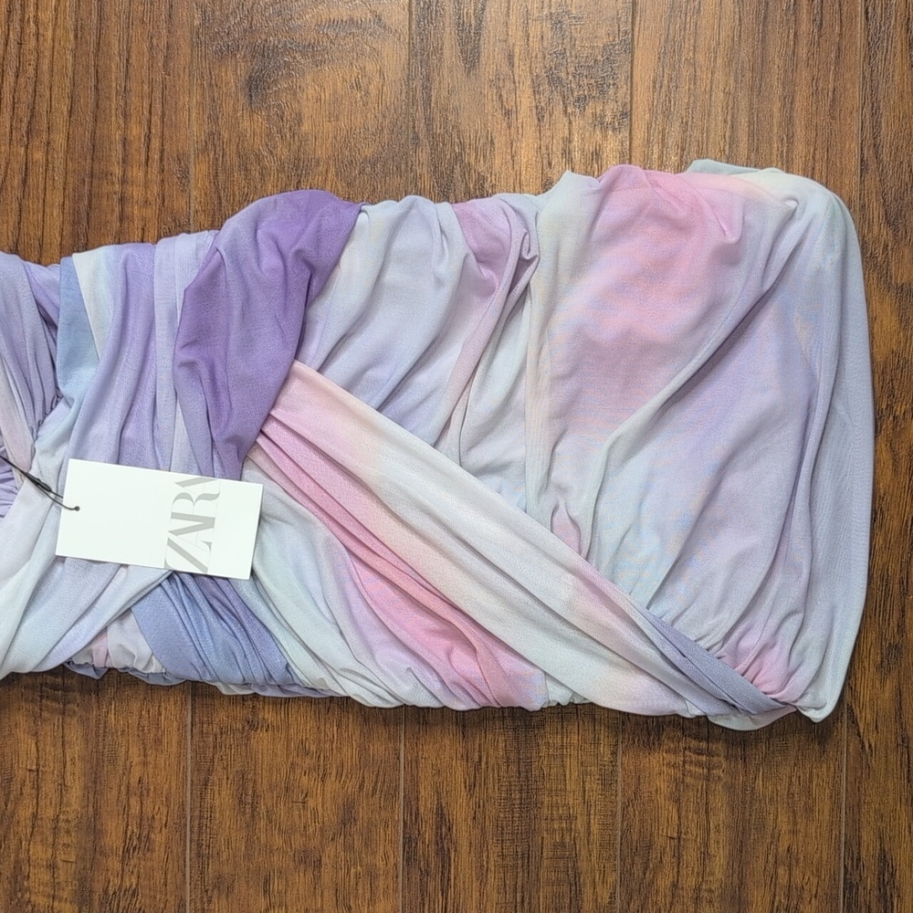 Zara Pastel Halter Dress Size XS (NWT) - Picture 3 of 7